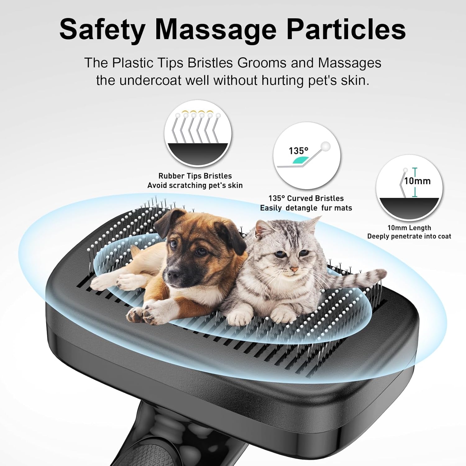 Ultimate Dog & Cat Grooming Brush - Effortlessly Remove Shedding Fur, Knots & Undercoat for All Coat Types