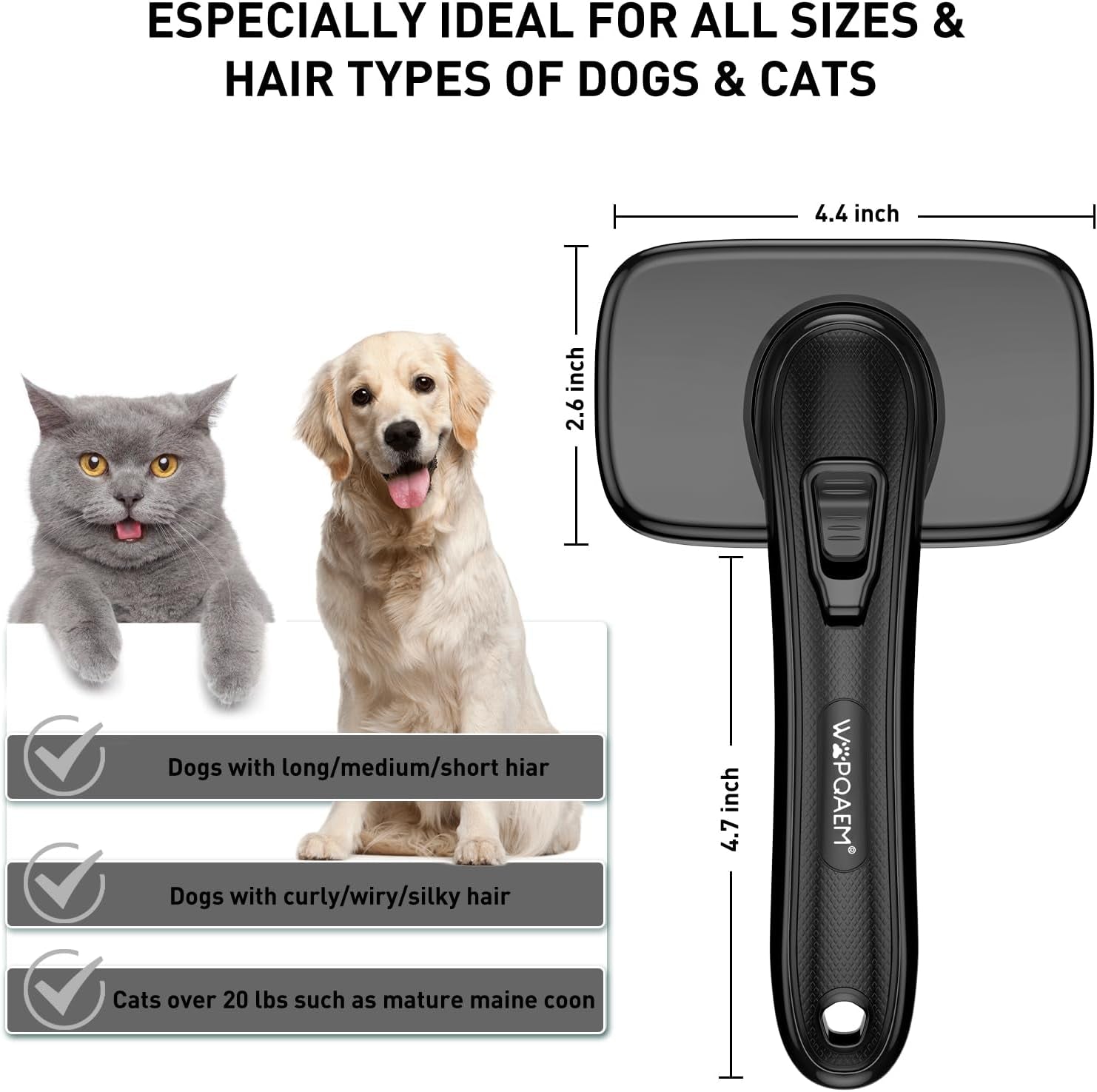 Ultimate Dog & Cat Grooming Brush - Effortlessly Remove Shedding Fur, Knots & Undercoat for All Coat Types